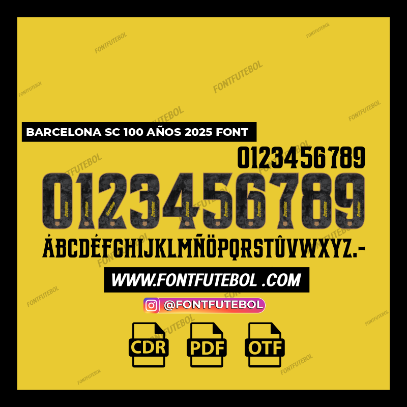 BARCELONA SC 100 YEARS 2025 FONT