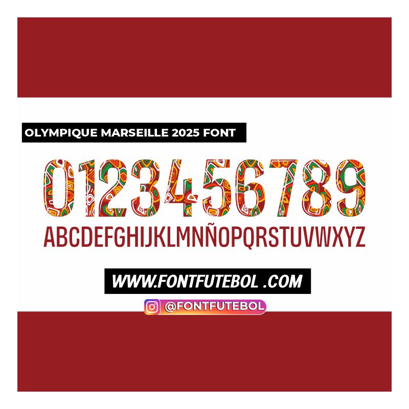 OLYMPIQUE DE MARSEILLE 2025 SPECIAL FONT