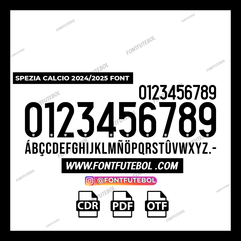 SPEZIA CALCIO 2024/2025 FONT