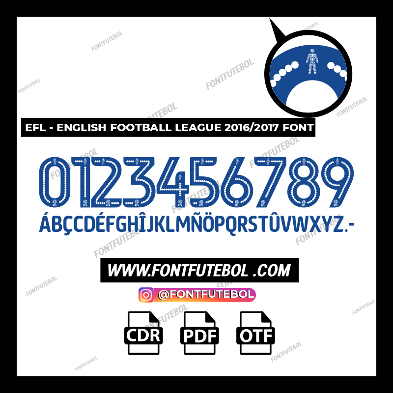 EFL - ENGLISH FOOTBALL LEAGUE 2016/2017 FONT