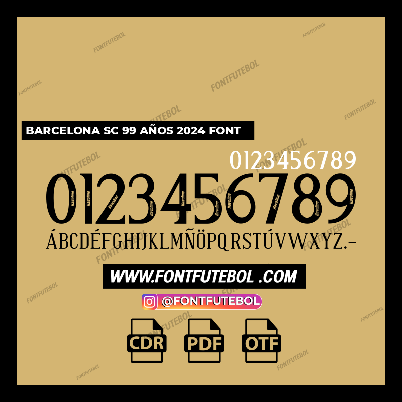 BARCELONA SC 99 YEARS 2024 FONT