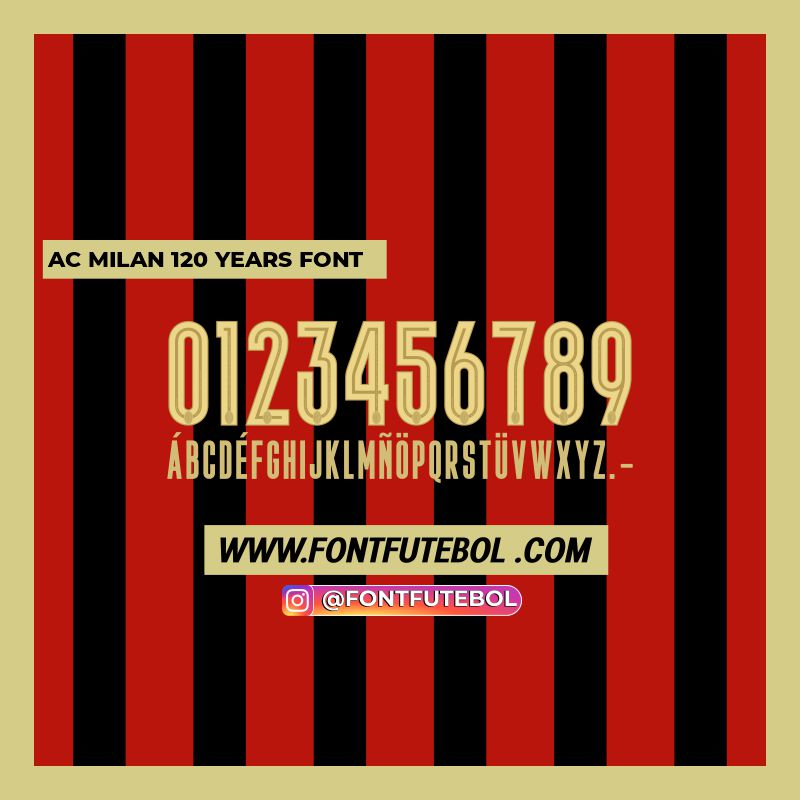 AC MILAN 2020 120 YEARS FONT