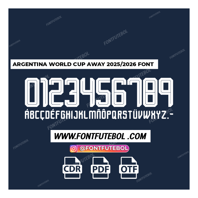 ARGENTINA WORLD CUP AWAY ADIDAS 2025/2026 FONT