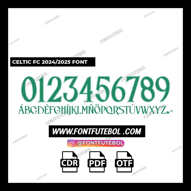 CELTIC FC UCL 2024/2025 FONT