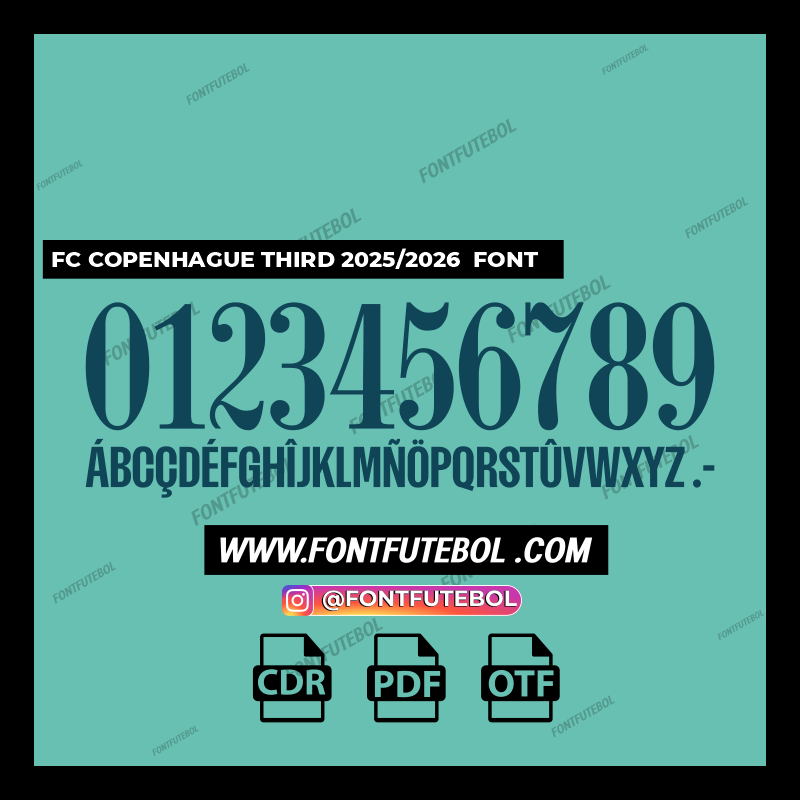 FC COPENHAGUE THIRD 2025/2026 FONT