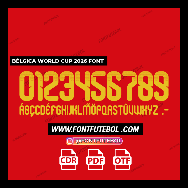 BÉLGICA WORLD CUP 2026 FONT