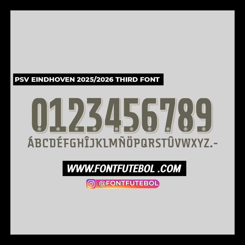 PSV EINDHOVEN 2025/2026 THIRD FONT