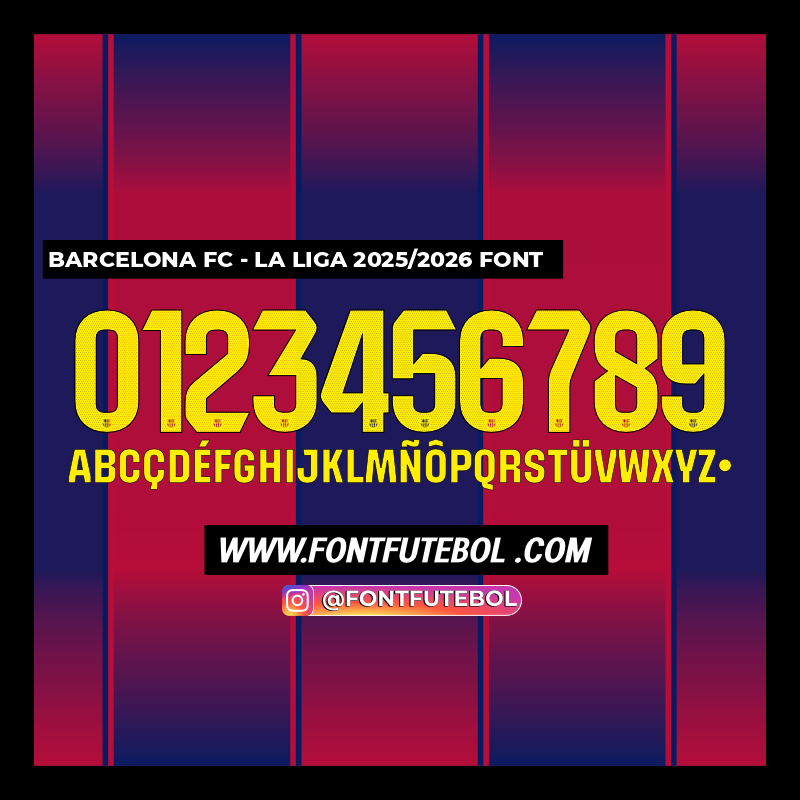 BARCELONA FC 2025/2026 LA LIGA FONT