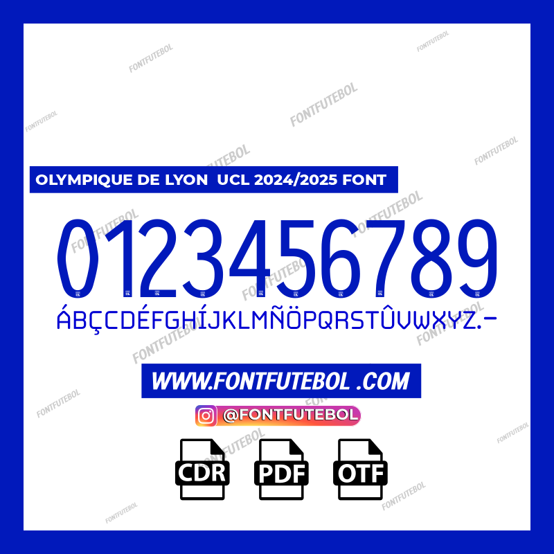 OLYMPIQUE DE LYON UCL 2024/2025 FONT