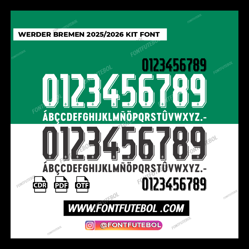 WERDER BREMEN 2025/2026 FONT KIT