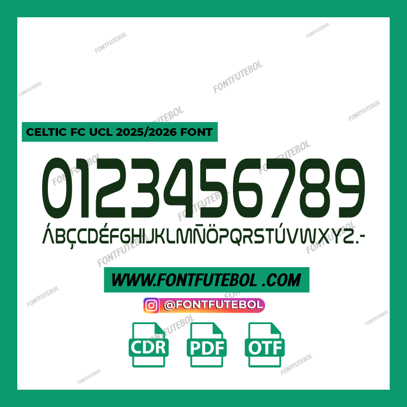 CELTIC FC UCL 2025/2026 FONT