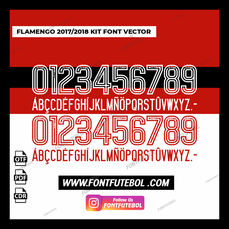 FLAMENGO 2017/2018 KIT FONT VECTOR