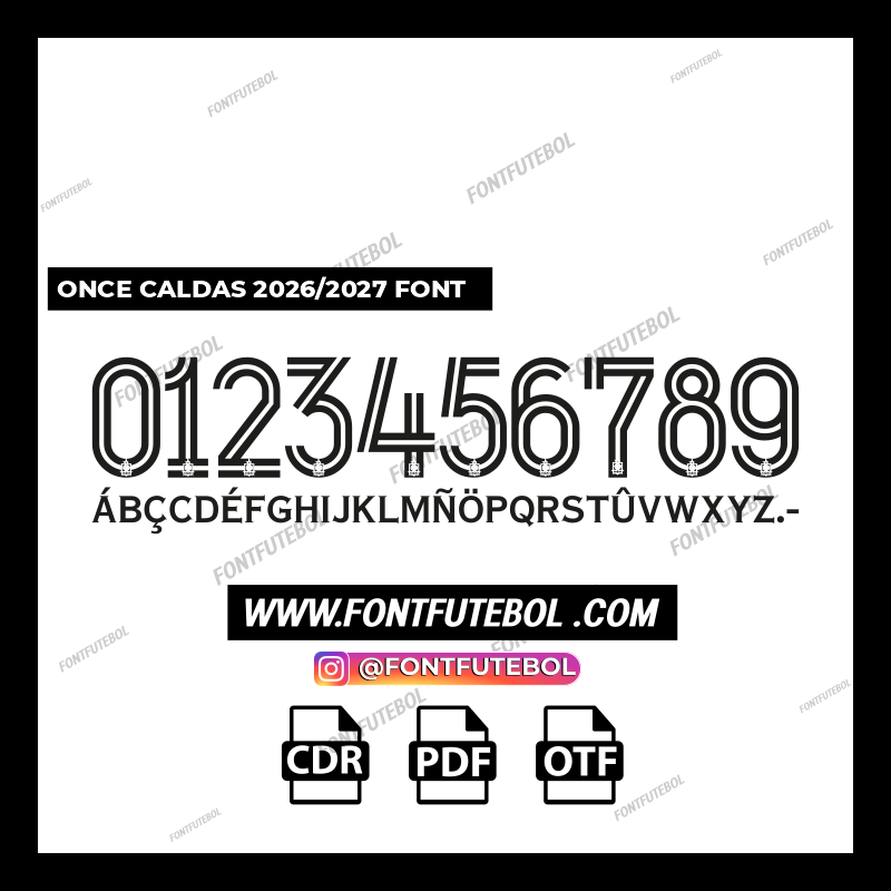 ONCE CALDAS 2026/2027 FONT