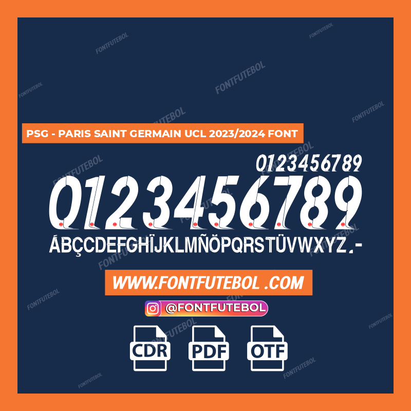 PSG - PARIS SAINT GERMAIN UCL 2023/2024 FONT