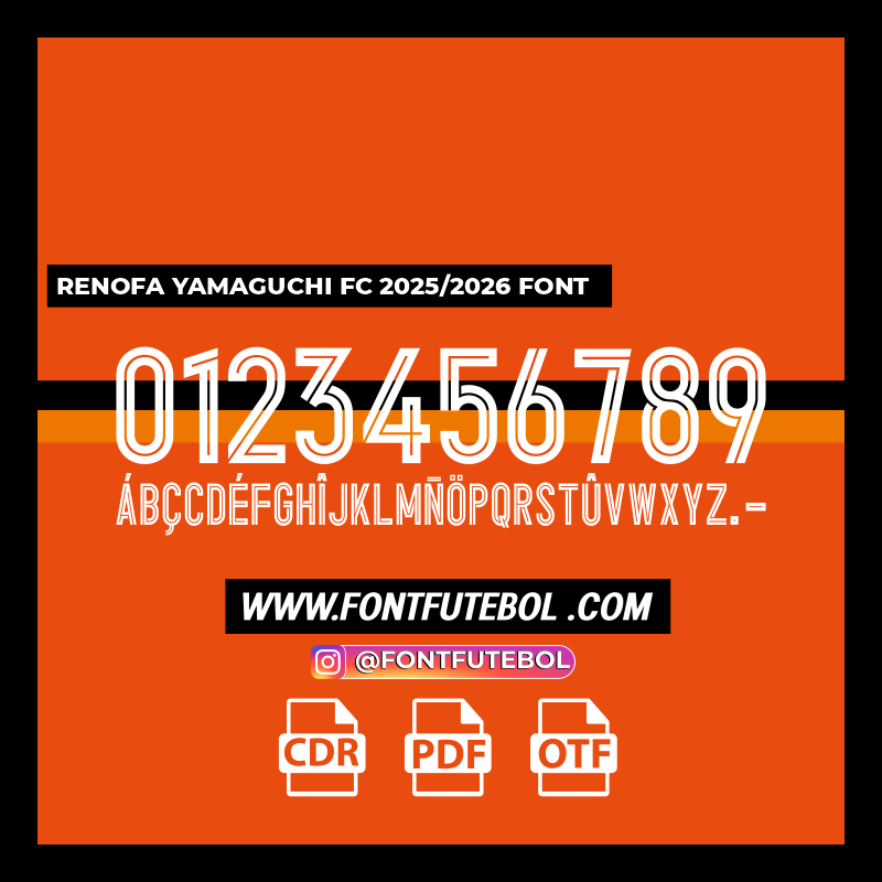 RENOFA YAMAGUCHI FC 2025/2026 FONT