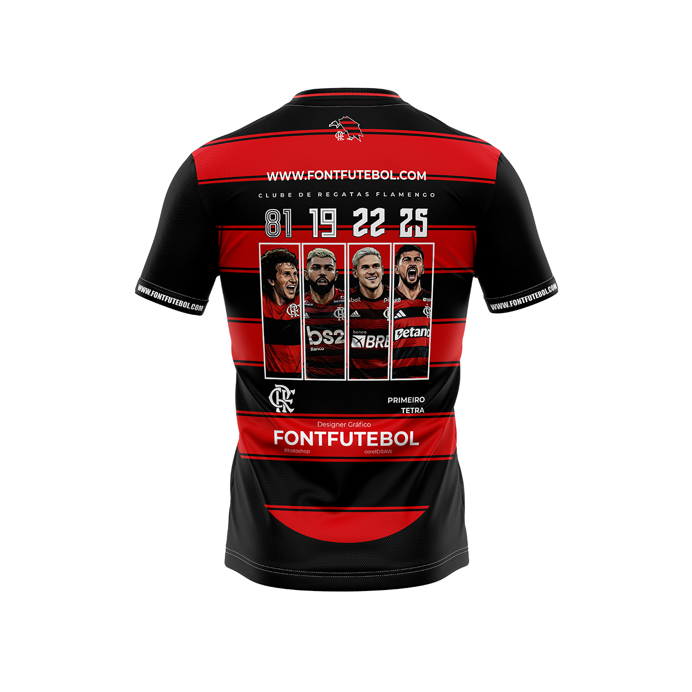 kit Tetra Rubro-Negro – Artes Exclusivas Libertadores 2025