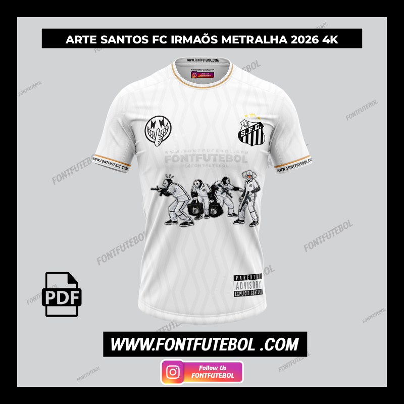 ARTE SANTOS FC IRMÃOS METRALHA 2026 4K