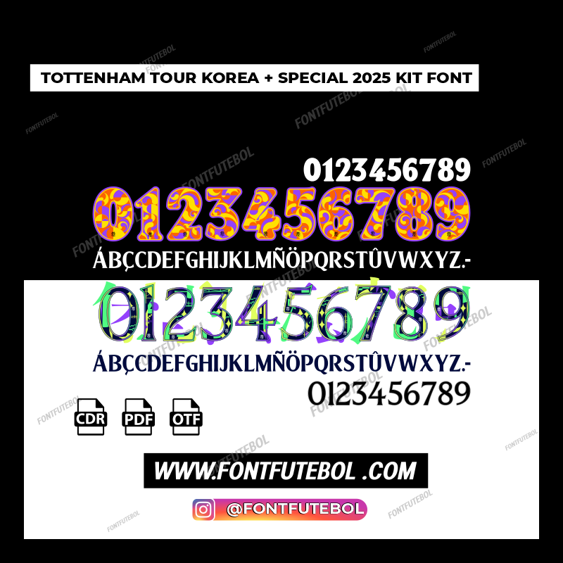 TOTTENHAM TOUR KOREA AND SPECIAL FONT 2025 FONT KIT