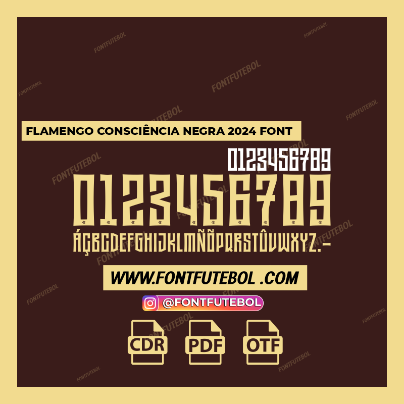 FLAMENGO BLACK CONSCIOUSNESS 2024 FONT