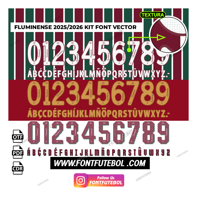 FLUMINENSE 2025/2026 KIT FONT VECTOR