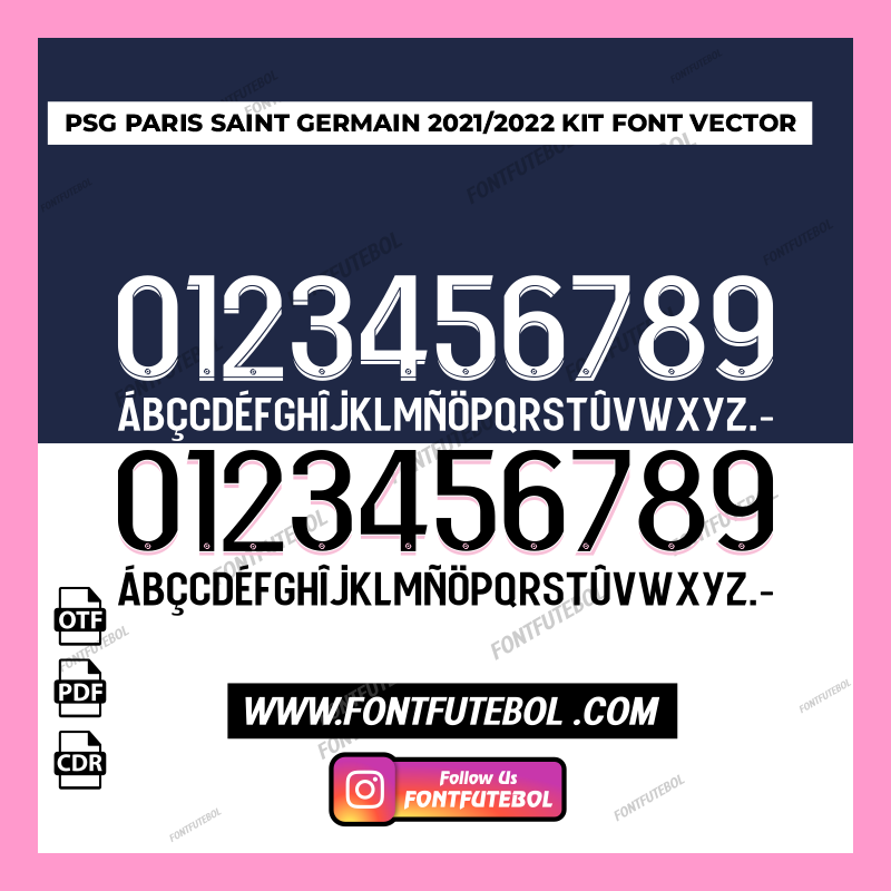 PSG - PARIS SAINT GERMAIN 2021/2022 KIT FONT VECTOR