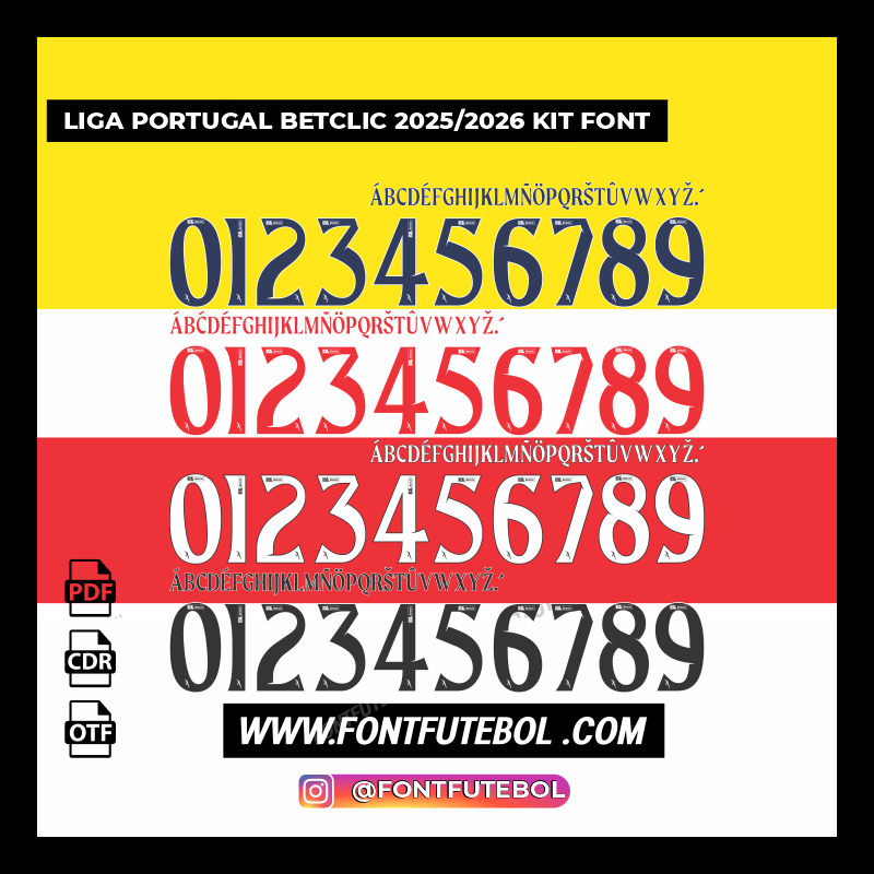 LIGA PORTUGAL BETCLIC 2025/2026 KIT FONT