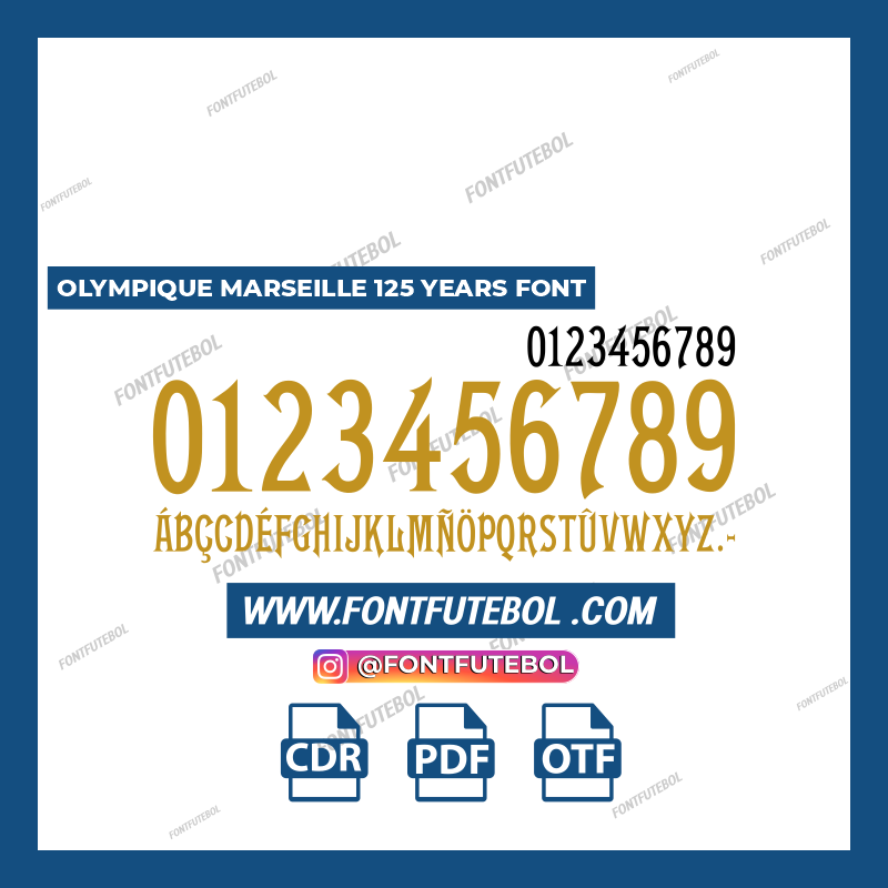 OLYMPIQUE MARSEILLE 125 YEARS LEGENDS 2025 FONT