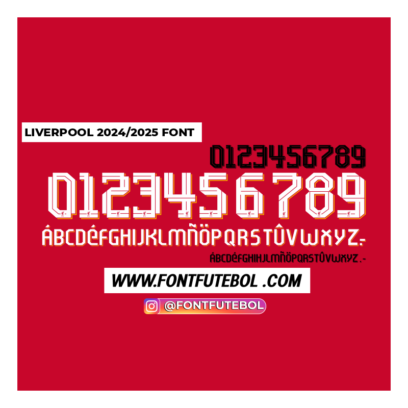 LIVERPOOL UCL 2024/2025 FONT