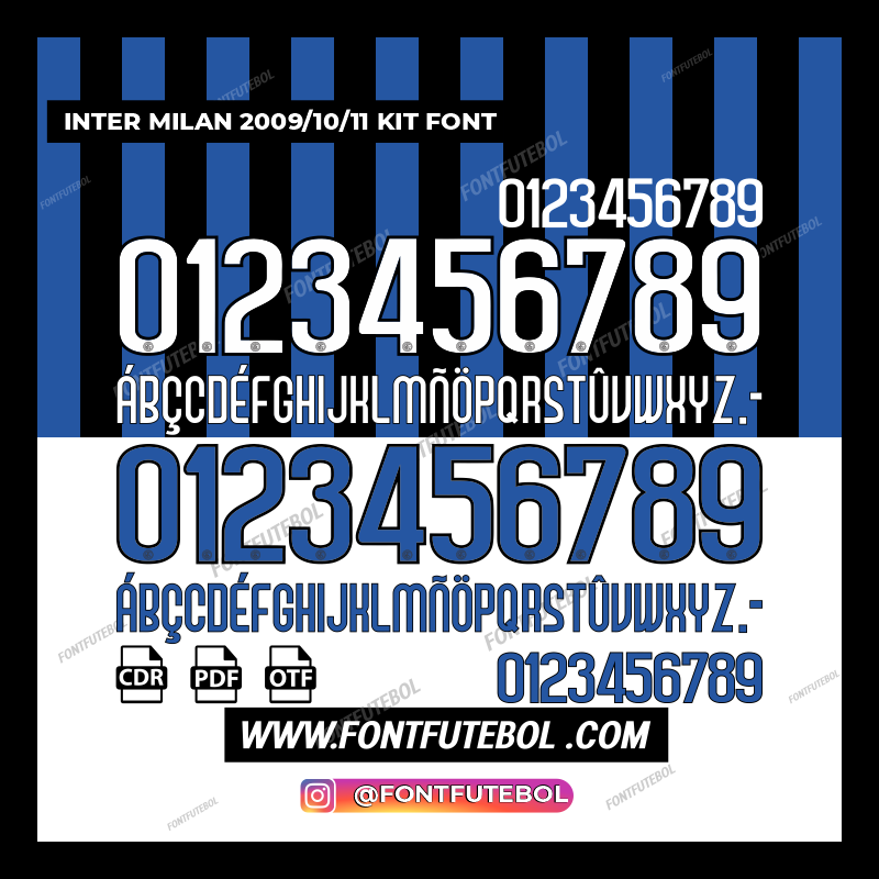 INTER MILAN 2009/2010/2011 FONT KIT