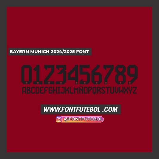BAYERN MUNICH 2024/2025 FONT