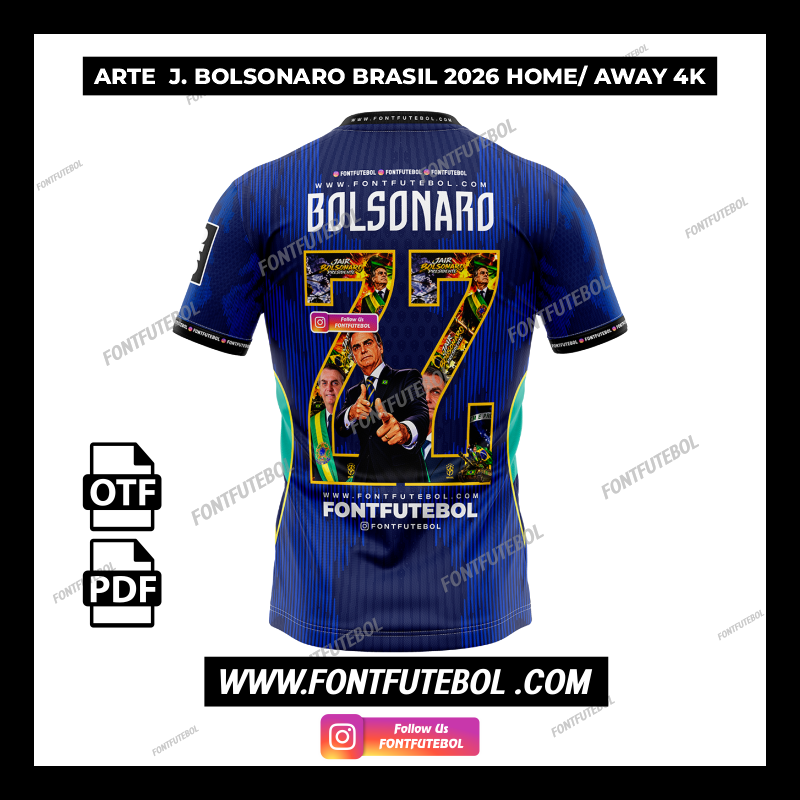 ARTE J. BOLSONARO BRASIL 2026 HOME/AWAY 4K