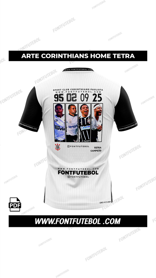 Arte Corinthians Tetra Campeão 2025