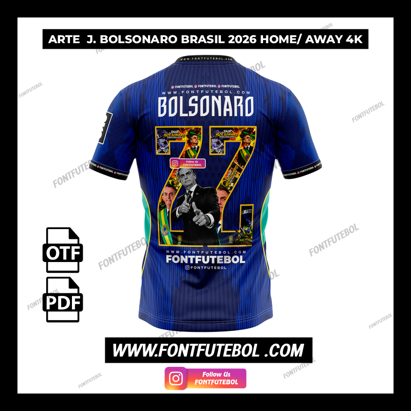 ARTE J. BOLSONARO BRASIL 2026 HOME/AWAY 4K