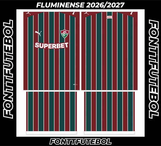 ARTE VETORIAL CAMISA FLUMINENSE HOME 2026
