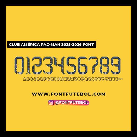 CLUB AMERICA PAC-MAN 2025-2026 FONT