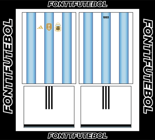 Arte Vetorial Camisa Argentina 2026
