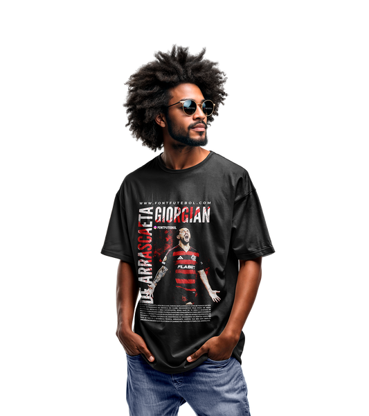 ARTE ARRASCAETA FLAMENGO – HALFTONE PARA CAMISA PRETA – DTF