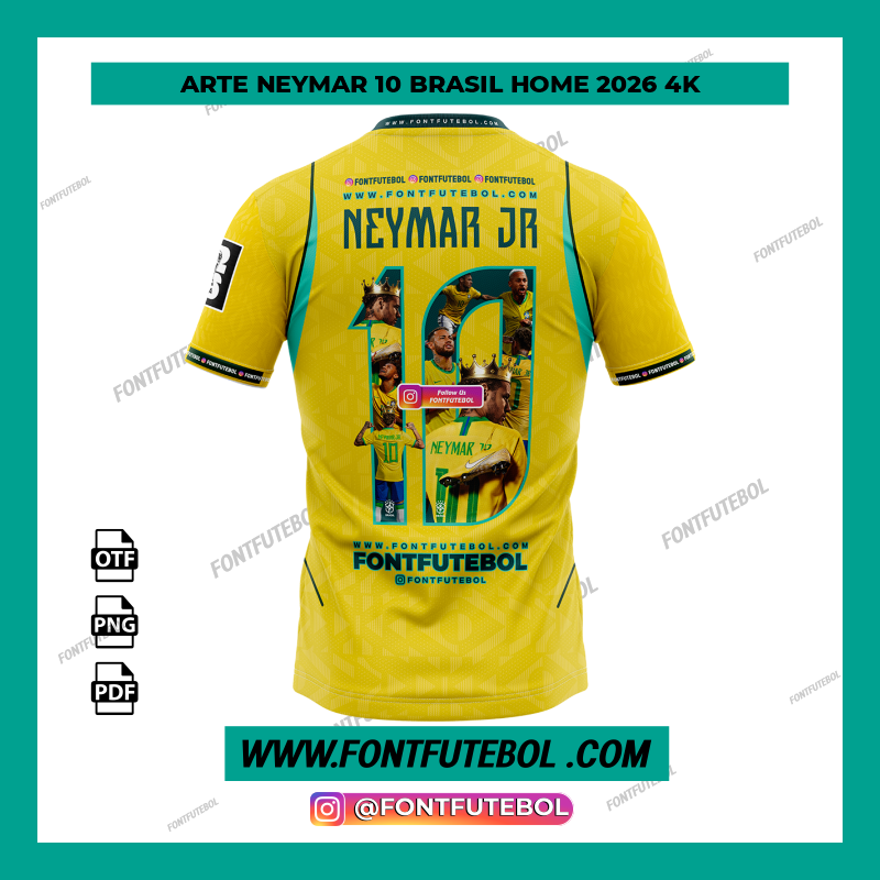 ART NEYMAR 10 HOME BRAZIL 2026 4K