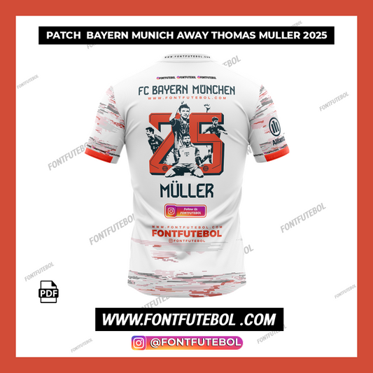PATCH BAYERN MUNICH AWAY THOMAS MULLER 2025