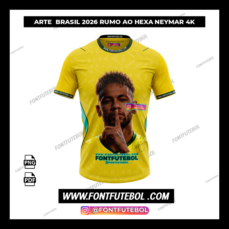 ARTE BRASIL RUMO AO HEXA NEYMAR 4K