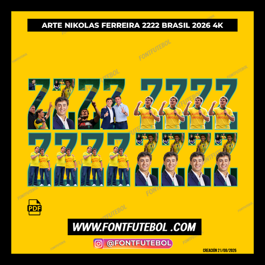 ARTE NIKOLAS FERREIRA 2222 BRASIL 2026 4K