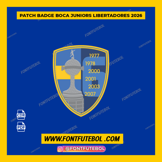 PATCH BADGE BOCA JUNIORS LIBERTADORES 2026