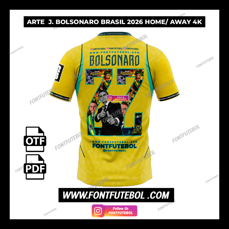 ARTE J. BOLSONARO BRASIL 2026 HOME/AWAY 4K