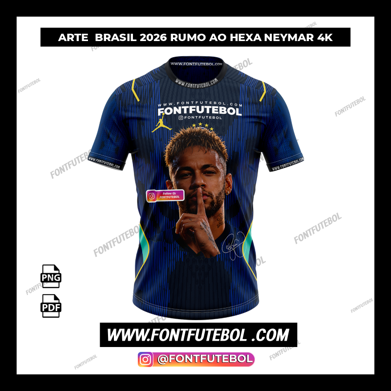 ARTE BRASIL 2026 RUMO AO HEXA NEYMAR 4K
