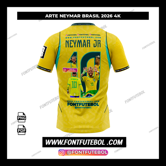 ARTE NEYMAR BRASIL 2026 4K
