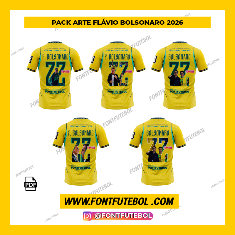 PACK ARTE FLÁVIO BOLSONARO BRASIL 2026