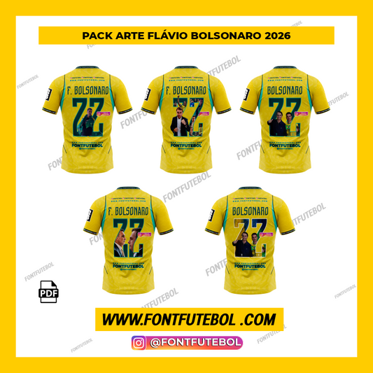 PACK ARTE FLÁVIO BOLSONARO BRASIL 2026