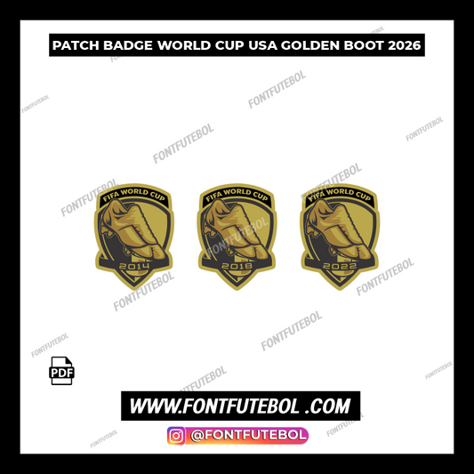 PATCH BADGE WORLD CUP USA GOLDEN BOOT 2026