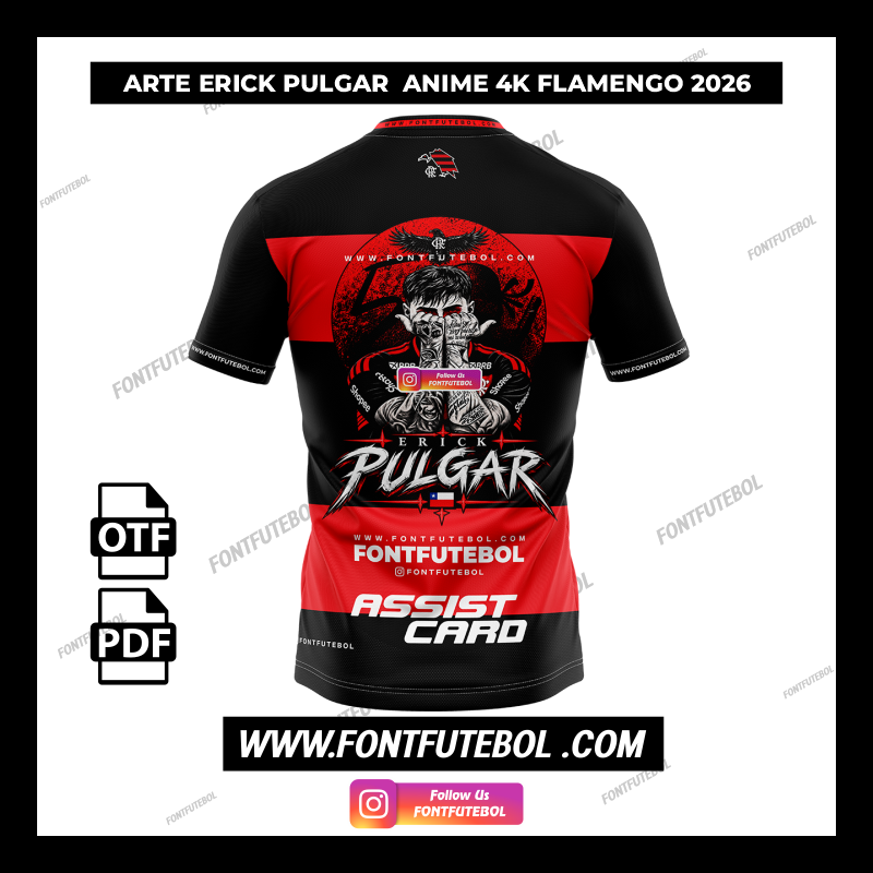 ARTE ERICK PULGAR ANIME 4K FLAMENGO 2026