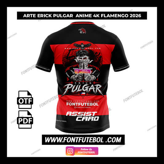 ARTE ERICK PULGAR ANIME 4K FLAMENGO 2026